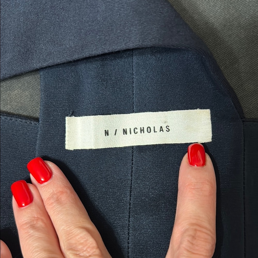 Nicholas Elegant navy blue Asymmetrical Dress - Picture 13 of 14